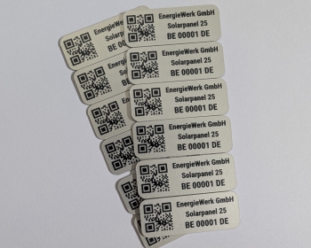 Aluminium barcode labels