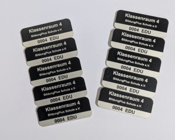 Aluminium barcode labels